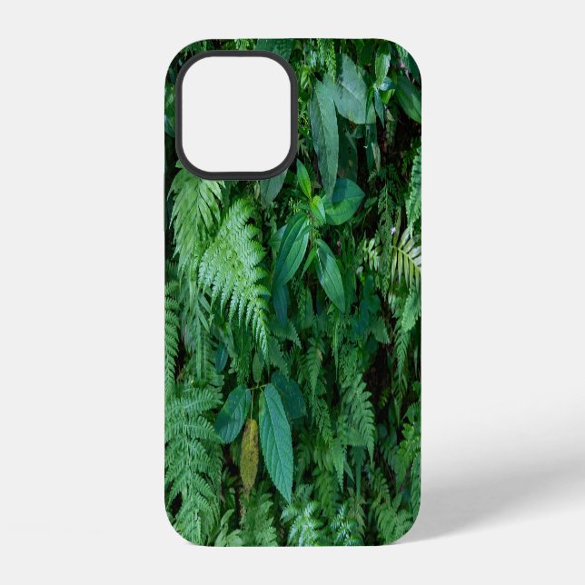 Coque iPhone Texture du feuillage vert de l'herbe (Verso)