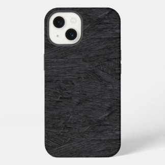 Etui iPhone 13 Texture en bois brûlée par noir frais