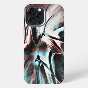 Etui iPhone 13 Pro Max texture en bruine rode tot blauwe gepixelde motreg