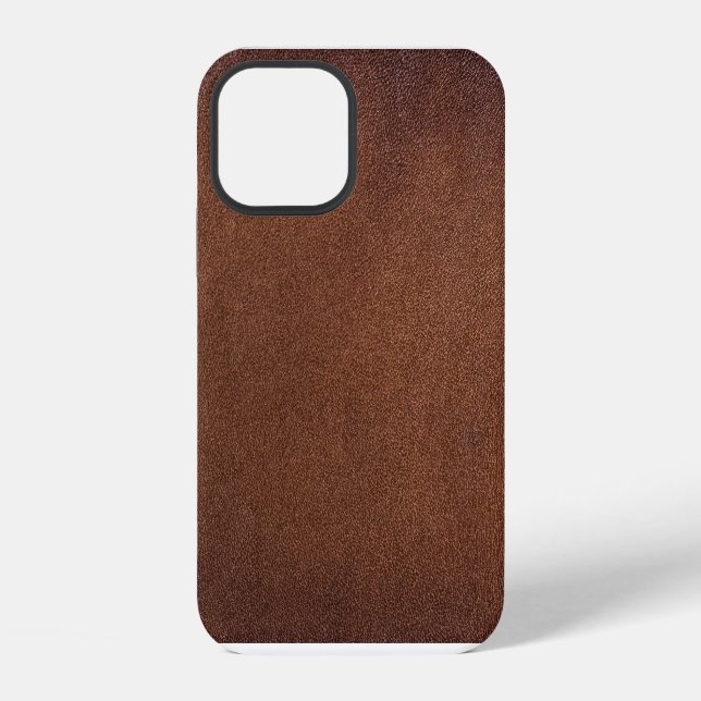 Coque iPhone Texture en cuir authentique, véritable arrière - p (Verso)