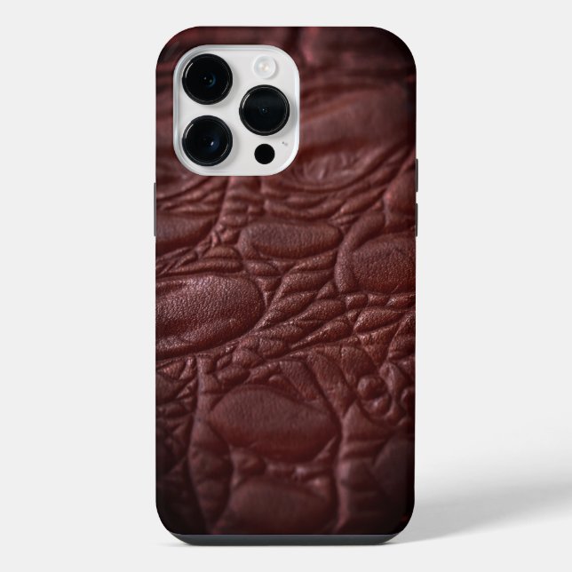 Coque iPhone Texture en cuir classique (Verso)