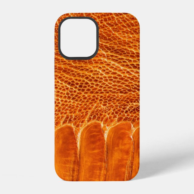 Coque iPhone Texture en cuir d'autruche (Verso)