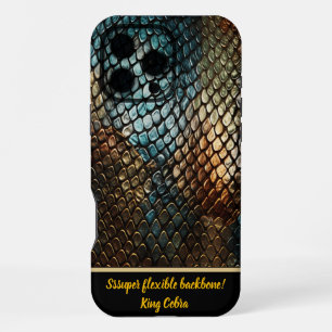 Coque iPhone 16 Pro Max Texture étonnante de la peau de serpent