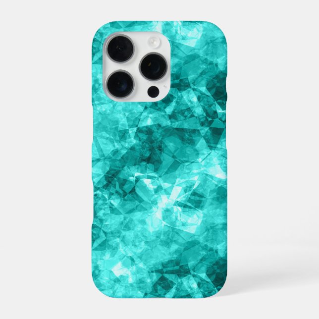 Coque iPhone Texture Froissée Cyan (Verso)