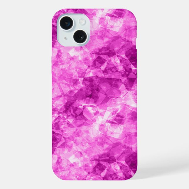 Coque iPhone Texture froissée rose (Verso)