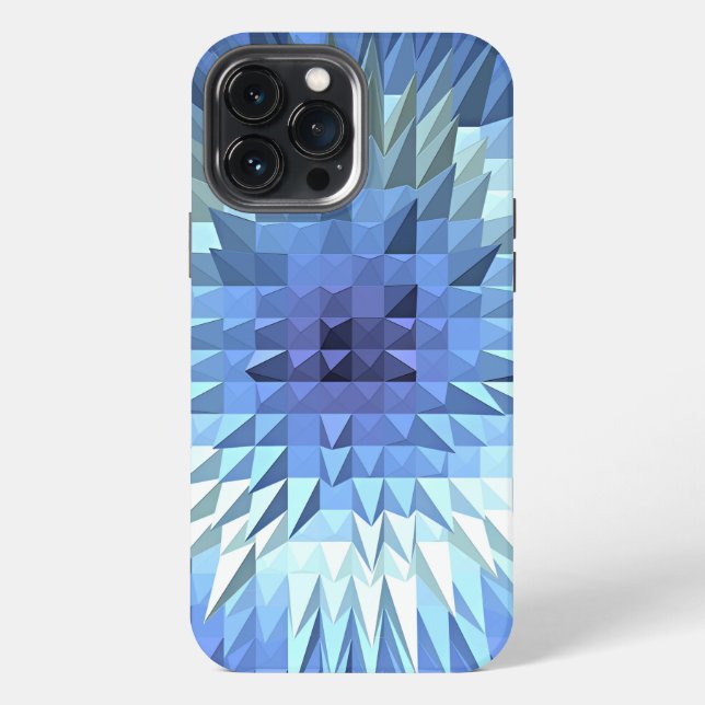 Coque iPhone texture géométrique polygonale abstraite (Verso)