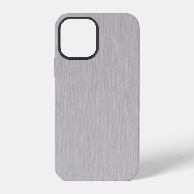 Coque iPhone Texture métallique argent brossé de qualité supéri (Verso)