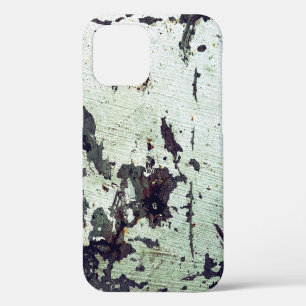 Coque iPhone 12 Texture métallique avec rayures et craquelures abs