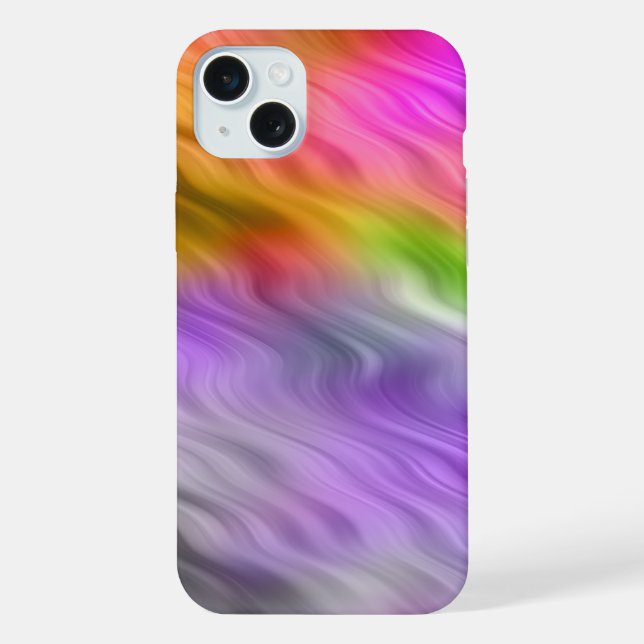 Coque iPhone Texture ondulée d'orchidée violette (Verso)