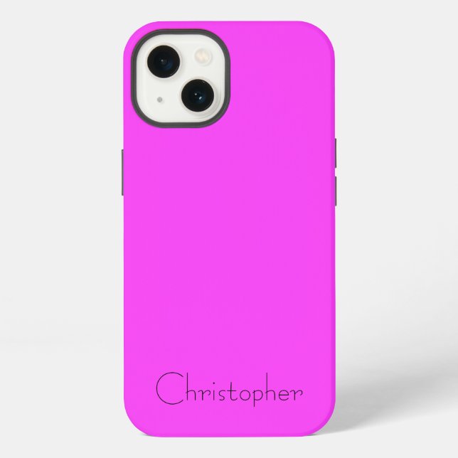 Coque iPhone Texture Radial rose personnalisé (Verso)