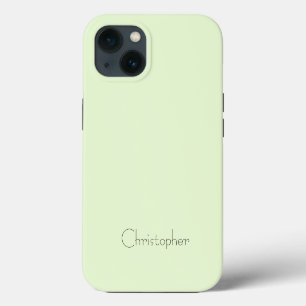 Etui iPhone 13 Texture radiale vert clair personnalisée