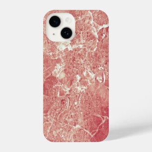 Coque Pour iPhone 14 Texture rose en marbre d'or