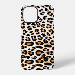 Coque iPhone 12 Texture sans couture de léopard, impression d'anim