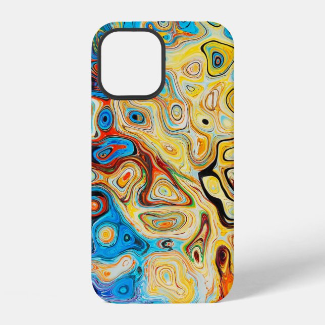 Coque iPhone Texture structure abstraite colorée (Verso)
