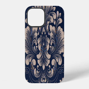 Coque iPhone 12 Texture victorienne sans joint Damas classique