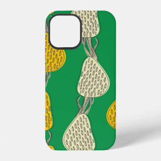 Coque iPhone 12 Texture vintage transparente avec des arbres dessi