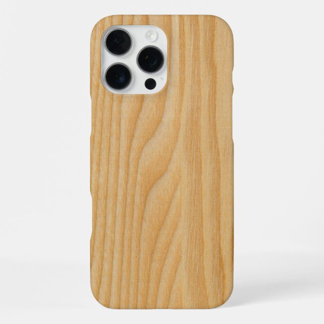 Coque iPhone textures de planches en bois clair (Verso)