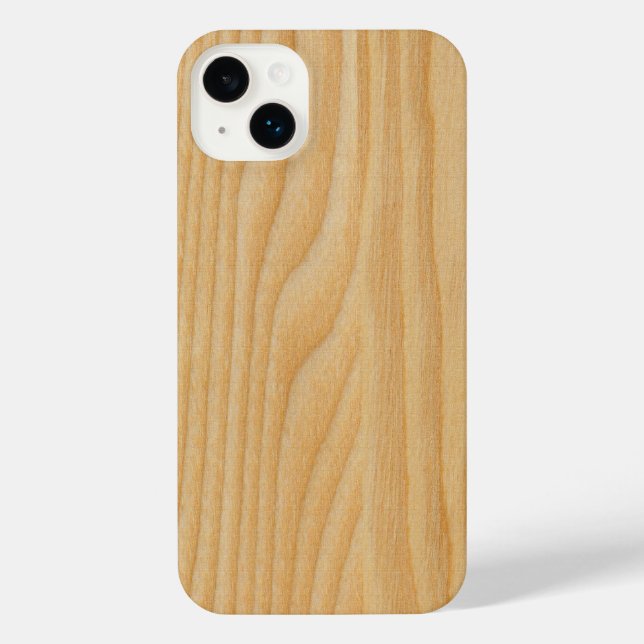 Coque iPhone textures en bois clair (Verso)