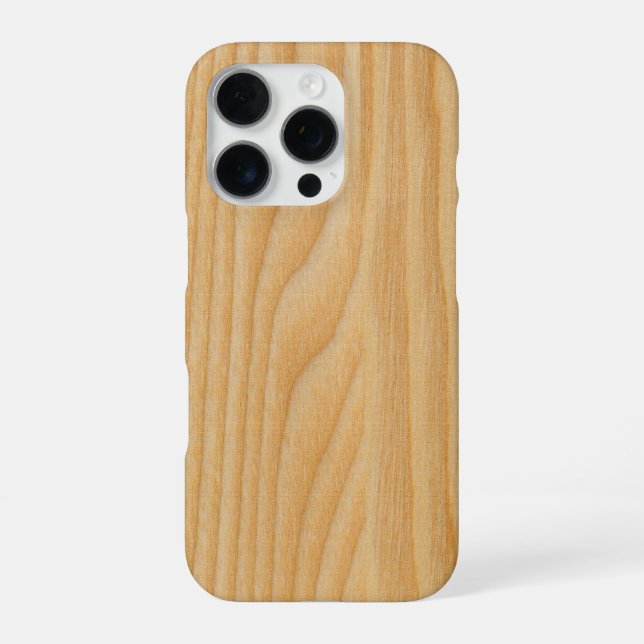 Coque iPhone textures en bois clair (Verso)