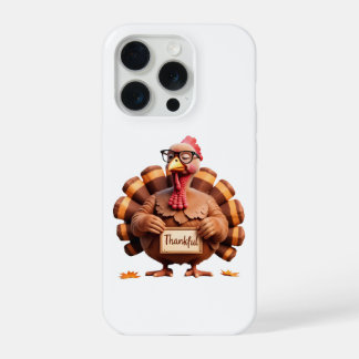 Coque iPhone 15 Pro Thankful Turkey Design – Funny Holiday Art