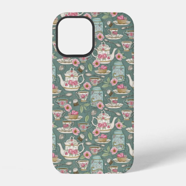 Coque iPhone Thé à la mode rétro (Verso)