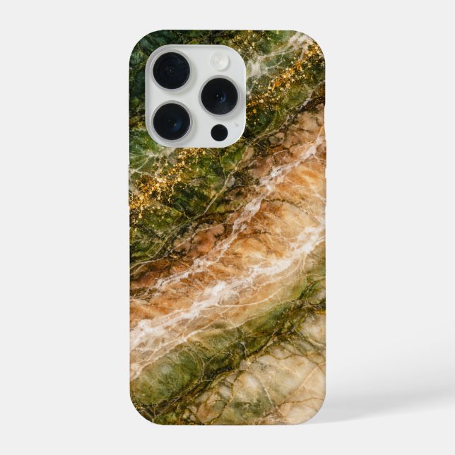 Coque iPhone The Forest Inspired Marble with Gold Veining (Verso)