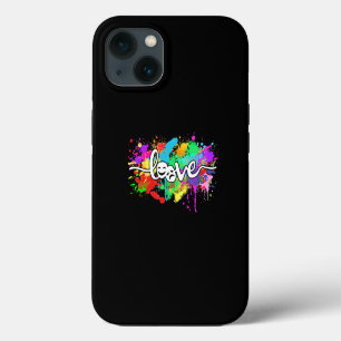 Etui iPhone 13 Théâtre Aimer Typographie Colorée Acteurs Musical 