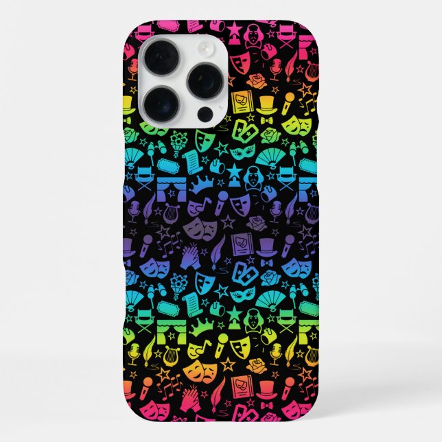 Coque iPhone Théâtre Lover Rainbow Icons Téléphone Case (Verso)
