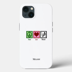 Etui iPhone 13 Théâtre Peace Love personnalisé