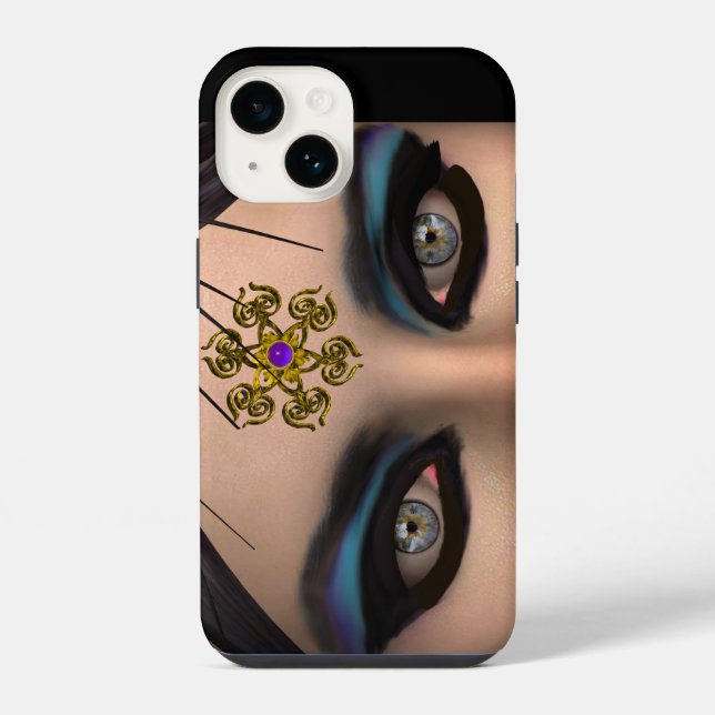 Coque iPhone THEDA Yeux Verts  (Verso)
