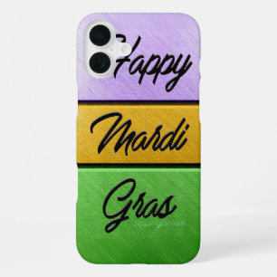 Coque iPhone 16 Plus Thème audacieux de SlipperyJoe pour le Mardi Gras 