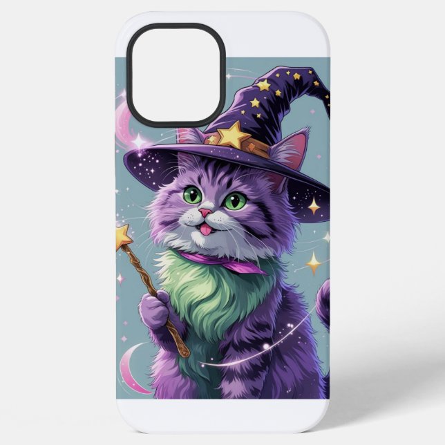 Coque iPhone Thème Chat Sorcier (Verso)