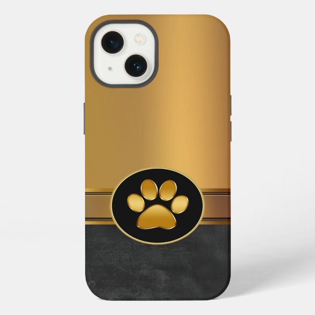 Coque iPhone Thème Chien Empreinte de Patte (Verso)