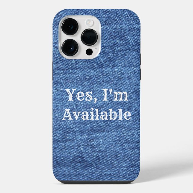 Coque iPhone Thème de mariage en denim bleu blanc (Verso)
