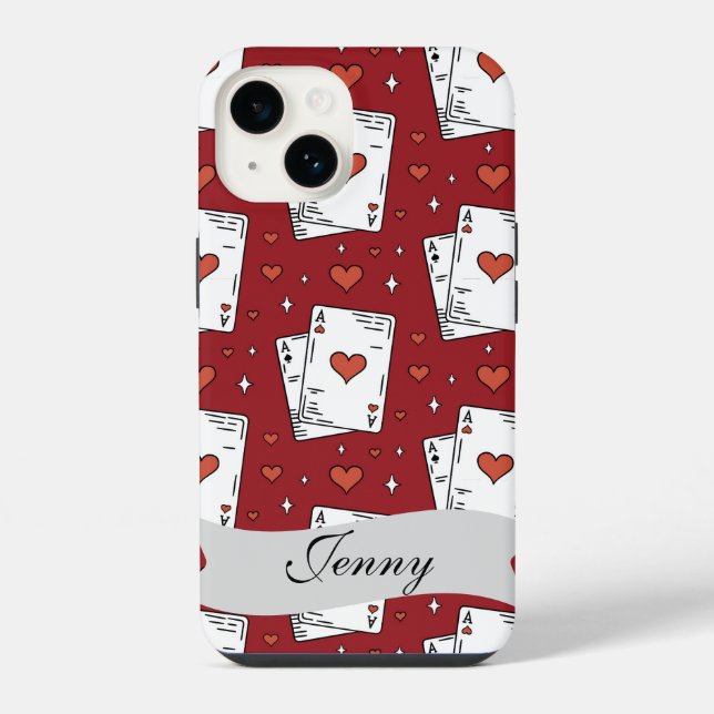 Coque iPhone Thème de poker unique (Verso)