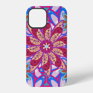 Coque iPhone 12 Thème de printemps de couleur sans couture de fond