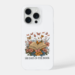 Coque iPhone 15 Pro Thème papillon fleur rétro 100 jours d'école