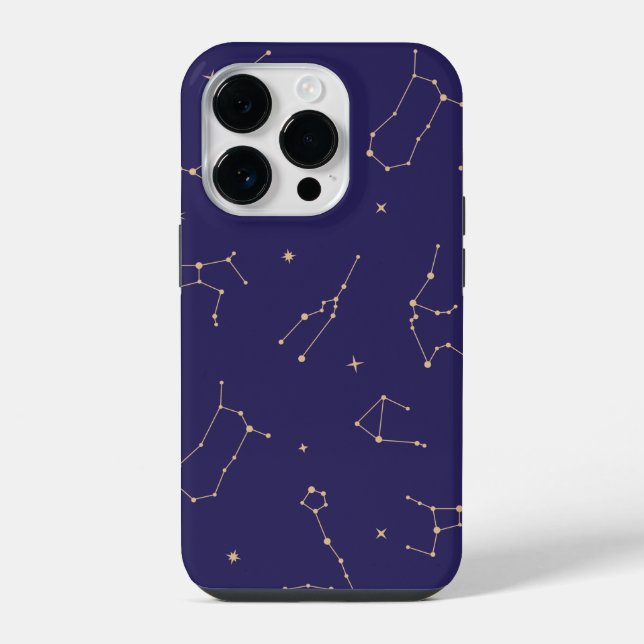 Coque iPhone Thème Solareclipse étoile d'or céleste (Verso)