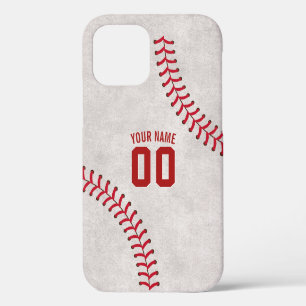 Coque iPhone 12 Thème sportif Baseball Lace Nom personnalisé