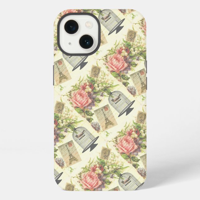 Coque iPhone Thème Vintage Paris (Verso)