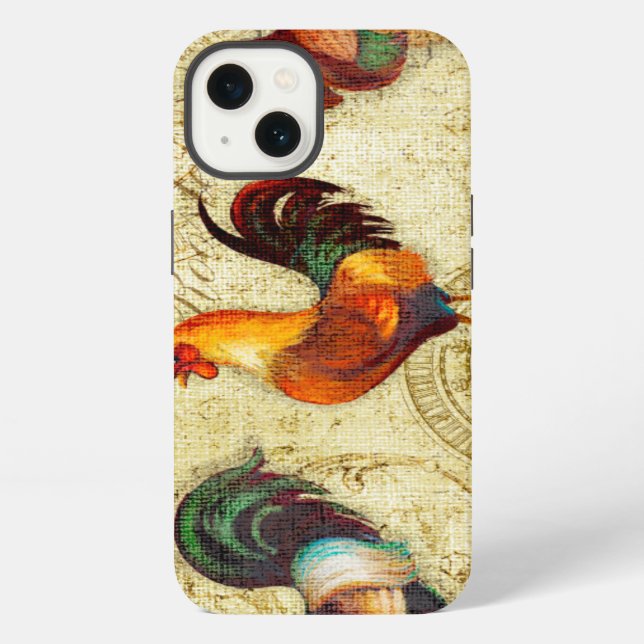 Coque iPhone Three Roosters (Verso)