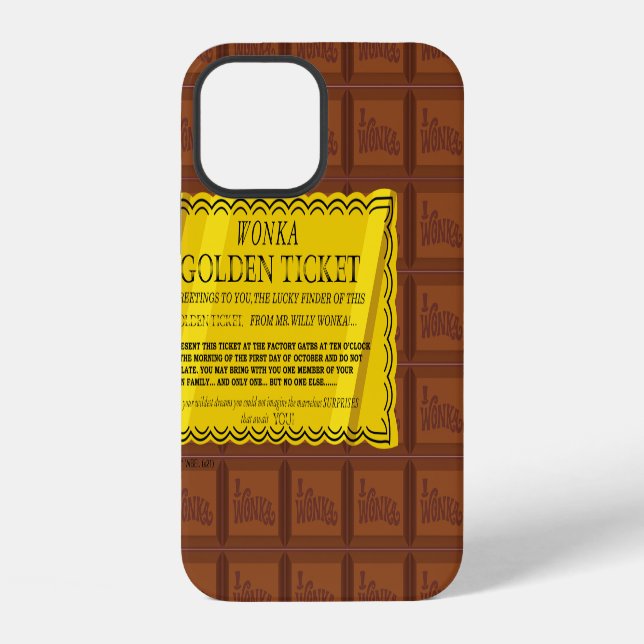 Coque iPhone Ticket d'or de Willy Wonka (Verso)