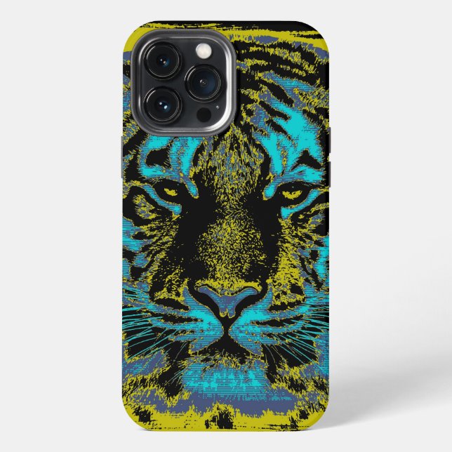 Coque iPhone Tiger Vintage (Verso)