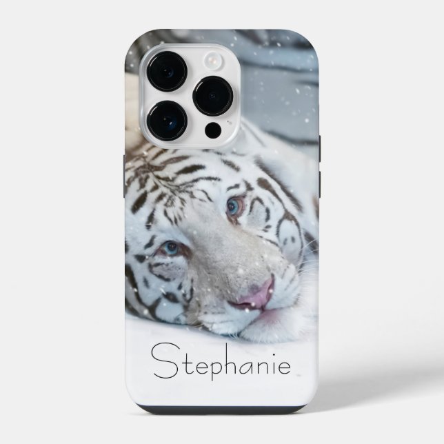 Coque iPhone Tigre Blanc (Verso)