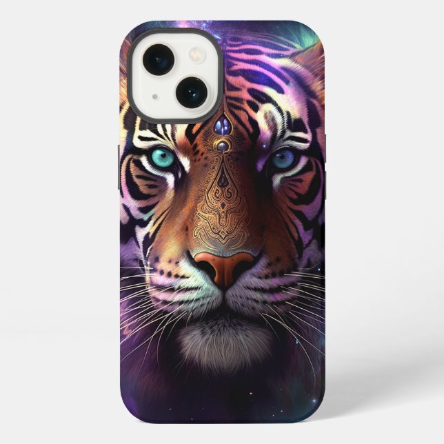 Coque iPhone Tigre cosmique (Verso)
