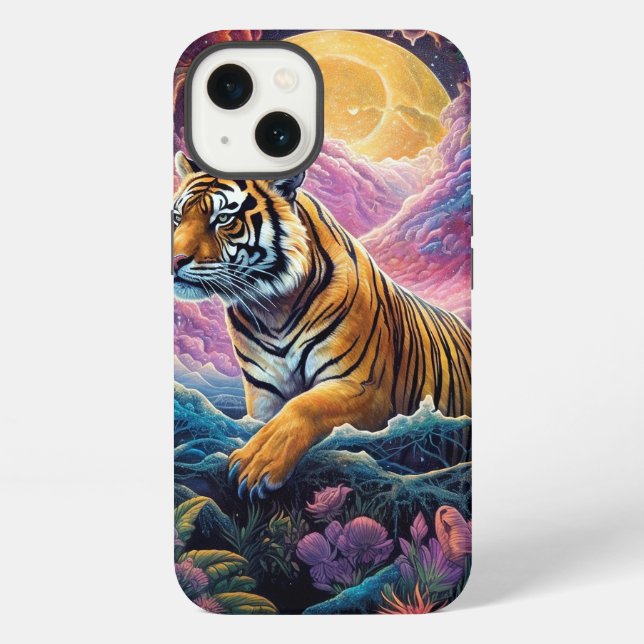 Coque iPhone Tigre cosmique (Verso)