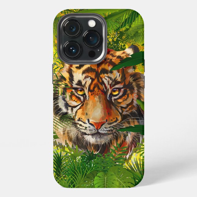 Coque iPhone Tigre de jungle réaliste  (Dos)
