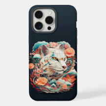 Tigre mignon avec fleurs découpage en papier