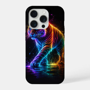 Coque iPhone 15 Pro Tigre néon