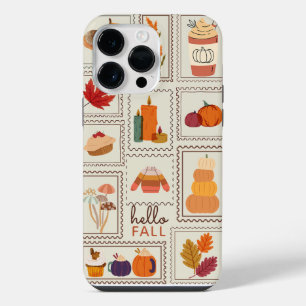 Coque Pour Pour iPhone 14 Pro Max Timbre Automnal de Mode Tampon Postal Personnalisé